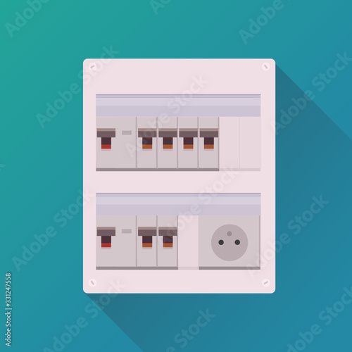 Tableau électrique (flat design)