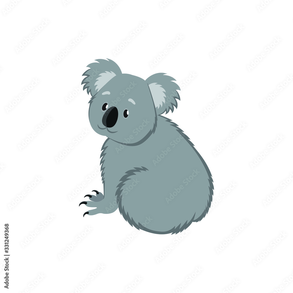 Fototapeta premium Cute vector character sitting koala
