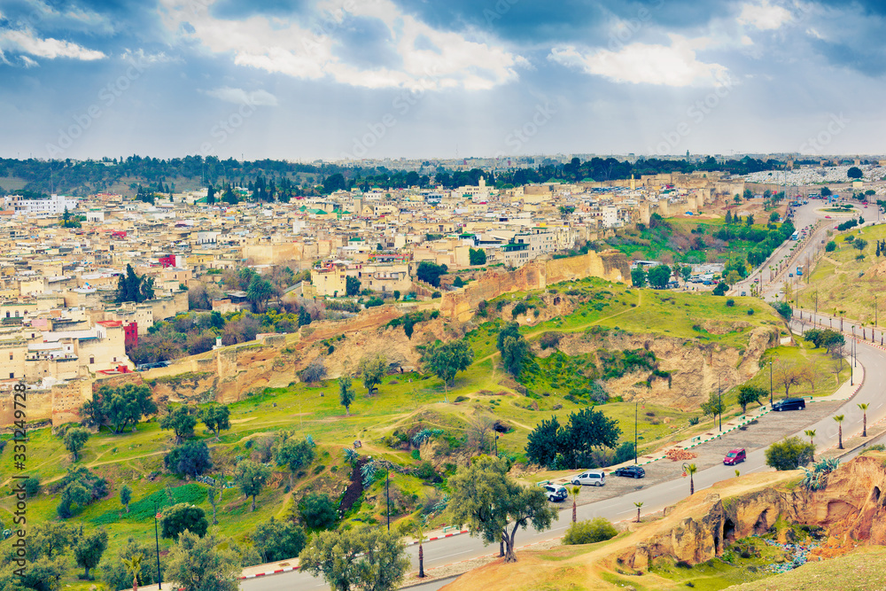 Obraz premium Cityscape of historical center of Fes. Morocco