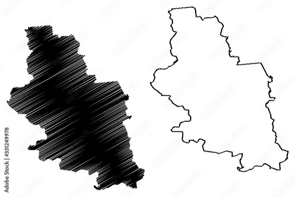 Vilani Municipality (Republic of Latvia, Administrative divisions of Latvia, Municipalities and their territorial units) map vector illustration, scribble sketch Vilani map