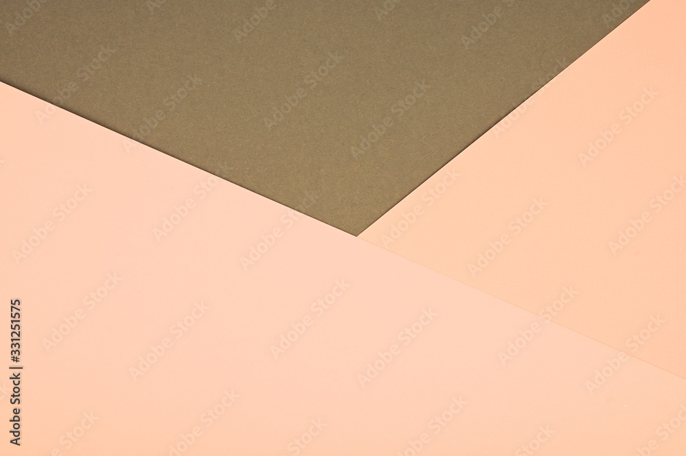 Fototapeta Multicolored empty image for any design purposes, colored paper taupe, salmon and peach