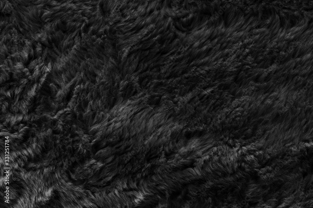 Black real wool with a darktop texture background, dark natural sheep ...