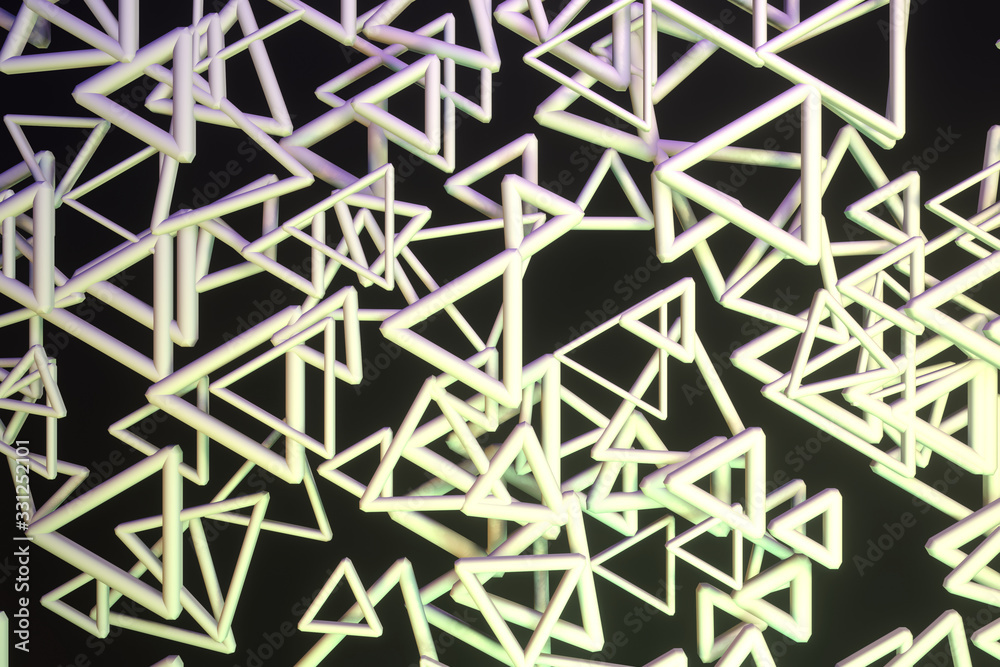 Triangle or square, geometric for design texture, background. 3D render. Triangle or square, geometric for design texture, background. 3D render.
