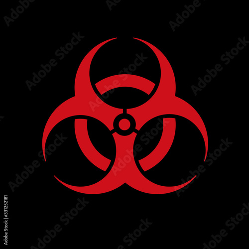 Biohazard Sign (danger caution sign), Pandemic Expansion Symbol. The emblem of the spread of the diseases.