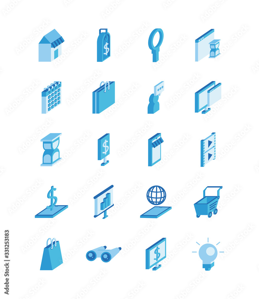 bundle of marketing set icons bundle of marketing set icons