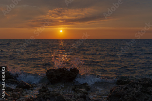 sunset over the sea