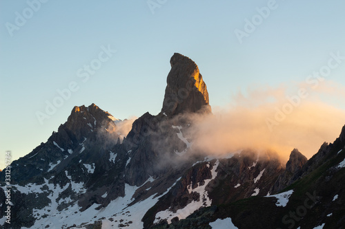 pierra menta dans le beaufortain , savoie au lever du soleil photo