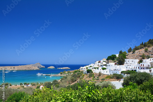 Mediterranean town Lindos, Greece