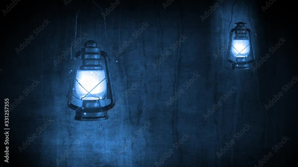 Ramadan lantern hanging on  background, 3D animation