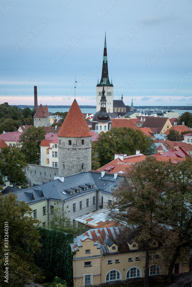 View of Tallinn's Old Town from above View of Tallinn's Old Town from above