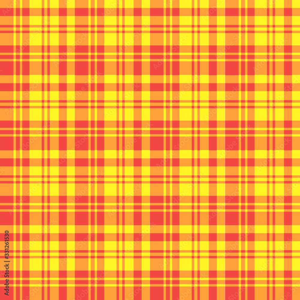 Seamless pattern in great red and yellow colors for plaid, fabric, textile, clothes, tablecloth and other things. Vector image. Seamless pattern in great red and yellow colors for plaid, fabric, textile, clothes, tablecloth and other things. Vector image.