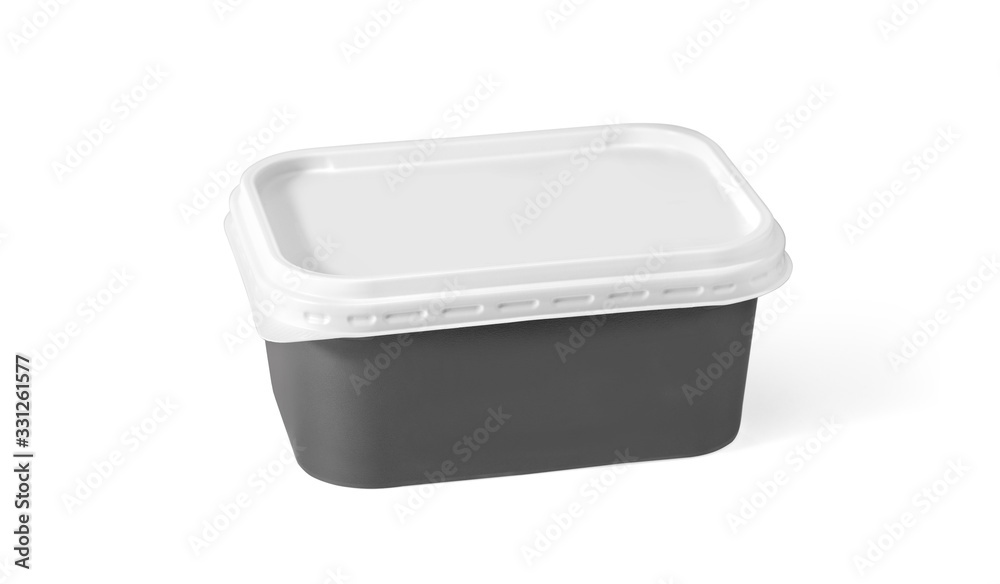 Plastic container for margarine spread, butter Plastic container for margarine spread, butter