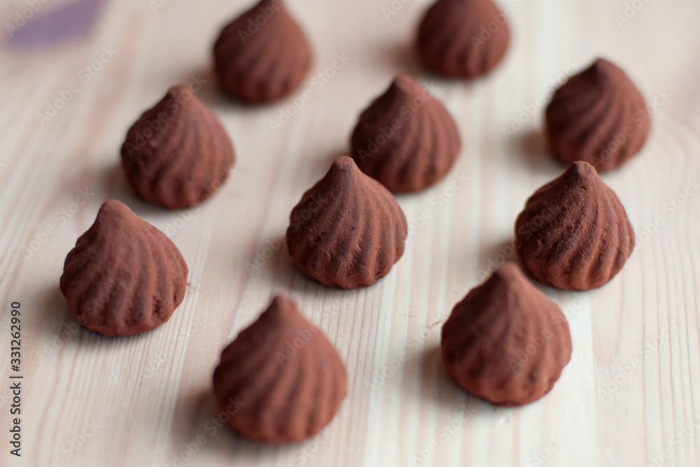 Drop shaped truffles