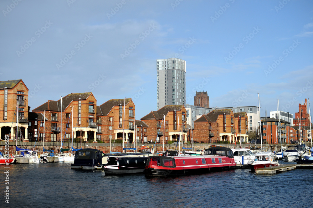Liverpool Marina and apartment complex