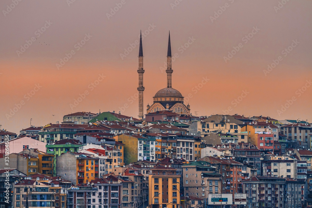Naklejka premium Istanbul city travel and tourism in Turkey