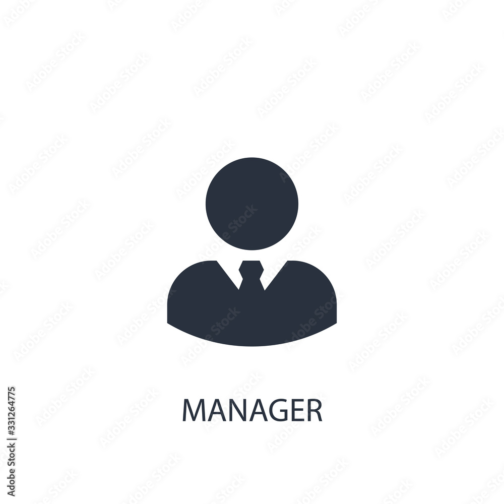 Manager icon. Simple business element illustration. Manager icon. Simple business element illustration.