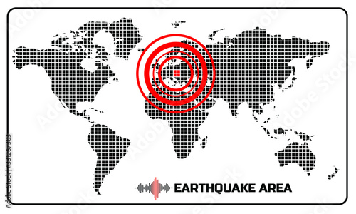 Earthquake background. seismogram for seismic measurement.