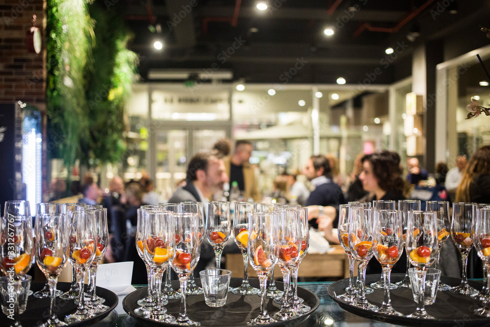 Restaurant Multiple Glasses Party Restaurant Multiple Glasses Party