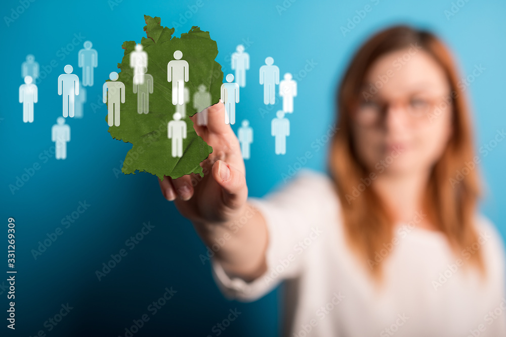 Map - Germany - 3D-Illustration digital.