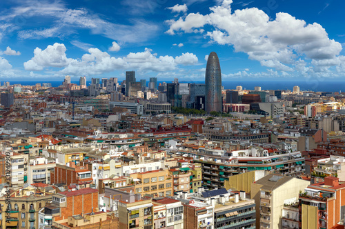 Barcelona cityscape and skyline