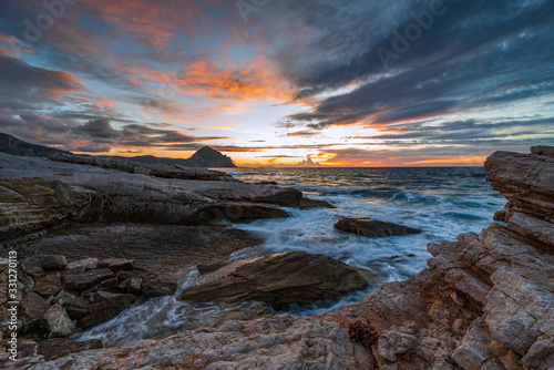 La scogliera di Macari al crepuscolo  Sicilia 