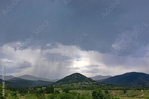 Storm clouds over the Sredna Gora Mountains  Bulgaria 