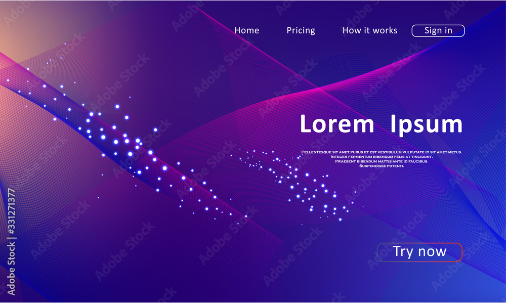 Fototapeta premium Landing page for a website