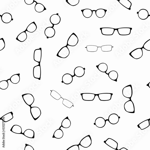 Vector Seamless Pattern Background or Wallpaper, Glasses Themed