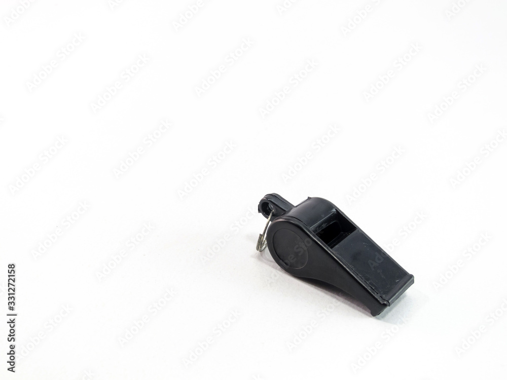 Black whistle is a white background. Black whistle is a white background.