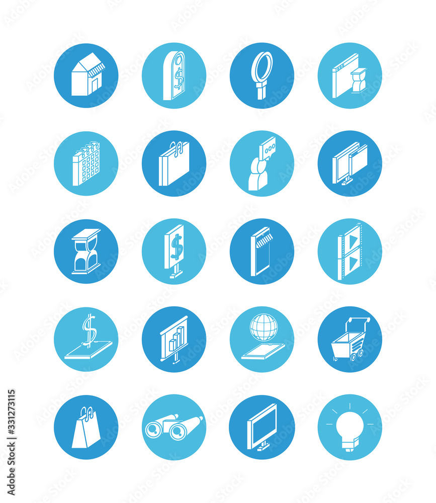 bundle of marketing set icons bundle of marketing set icons