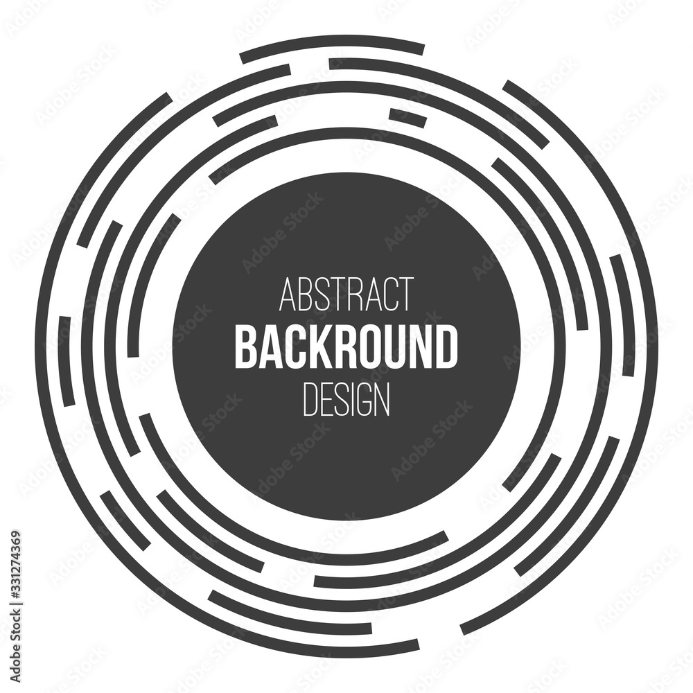 Abstract background of circles, rounded stripes. Cover, card, flyer, poster, brochure design. Creative design elements. Vector monochrome illustration. Abstract background of circles, rounded stripes. Cover, card, flyer, poster, brochure design. Creative design elements. Vector monochrome illustration.