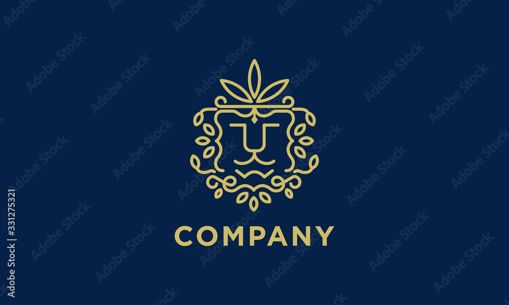 Obraz premium elegant cannabis logo design vector