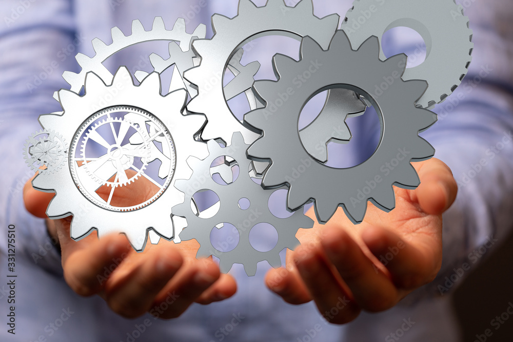 gear Technology setting concept background. gear Technology setting concept background.