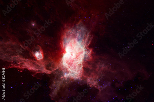 Fototapeta Naklejka Na Ścianę i Meble -  Beautiful deep space, with a bright nebula. Elements of this image were furnished by NASA.