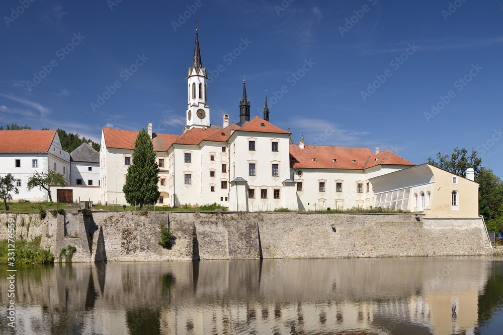 Monastery in Vyšší Brod, Southern Bohemia, Czech republic, August 2019