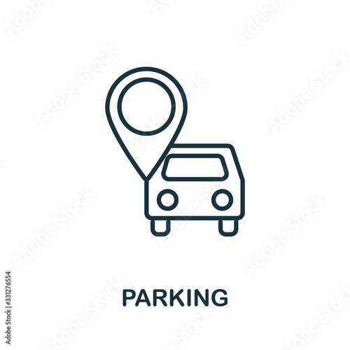 Parking icon from airport collection. Simple line Parking icon for templates, web design and infographics