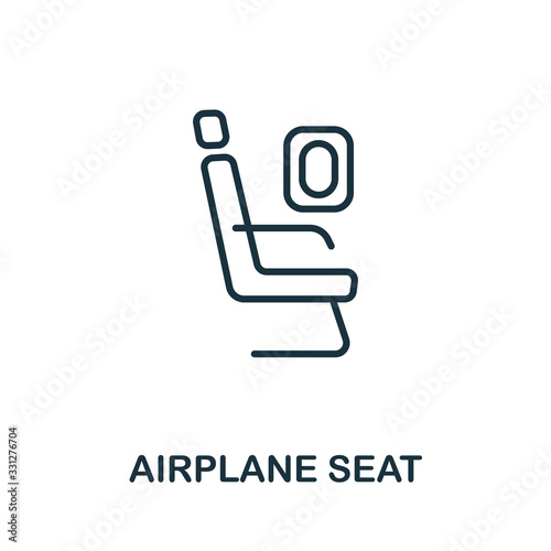 Airplane Seat icon from airport collection. Simple line Airplane Seat icon for templates, web design and infographics