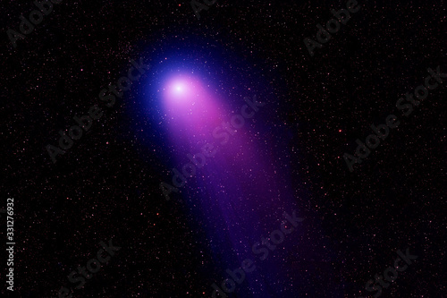 Comet in a dark space.Elements of this image were furnished by NASA.