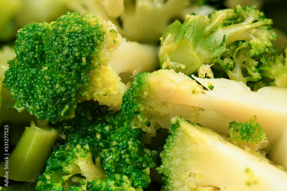 fresh chopped green broccoli background macro photo fresh chopped green broccoli background macro photo