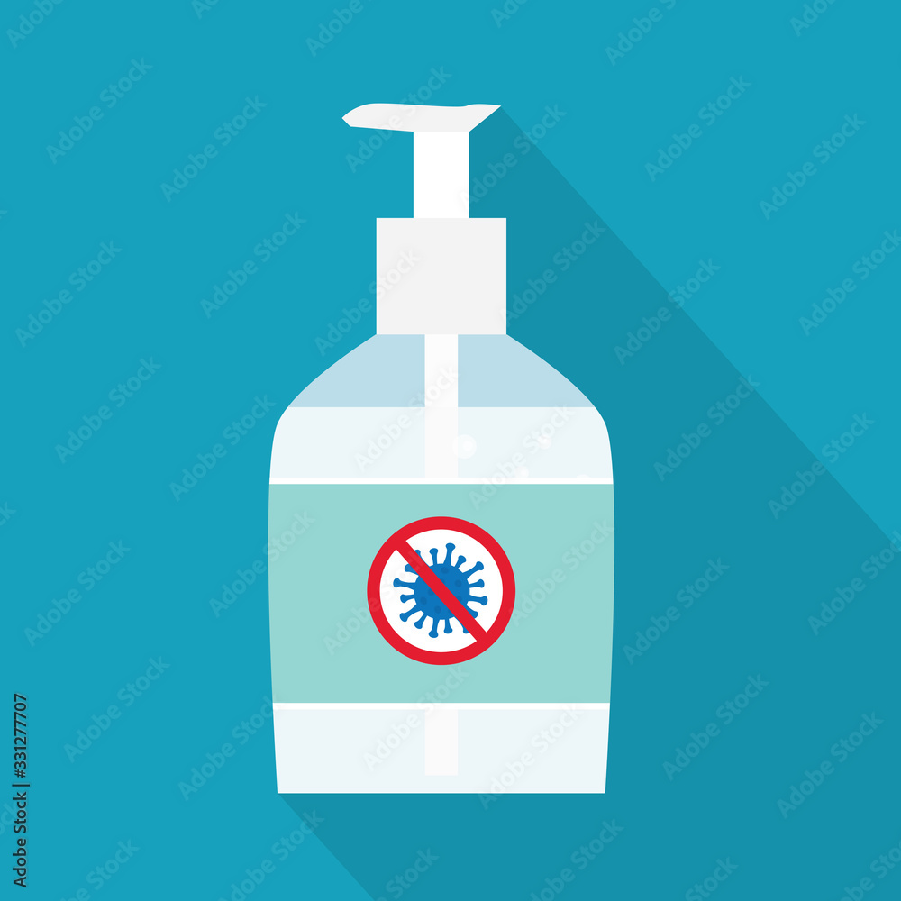 antibacterial, antiviral coronavirus gel- vector illustration