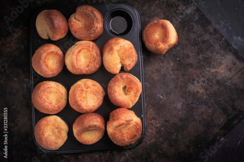 Yorkshire Puddings. Easy Traditional Popovers. Homemade Traditional Yorkshire Puddings.