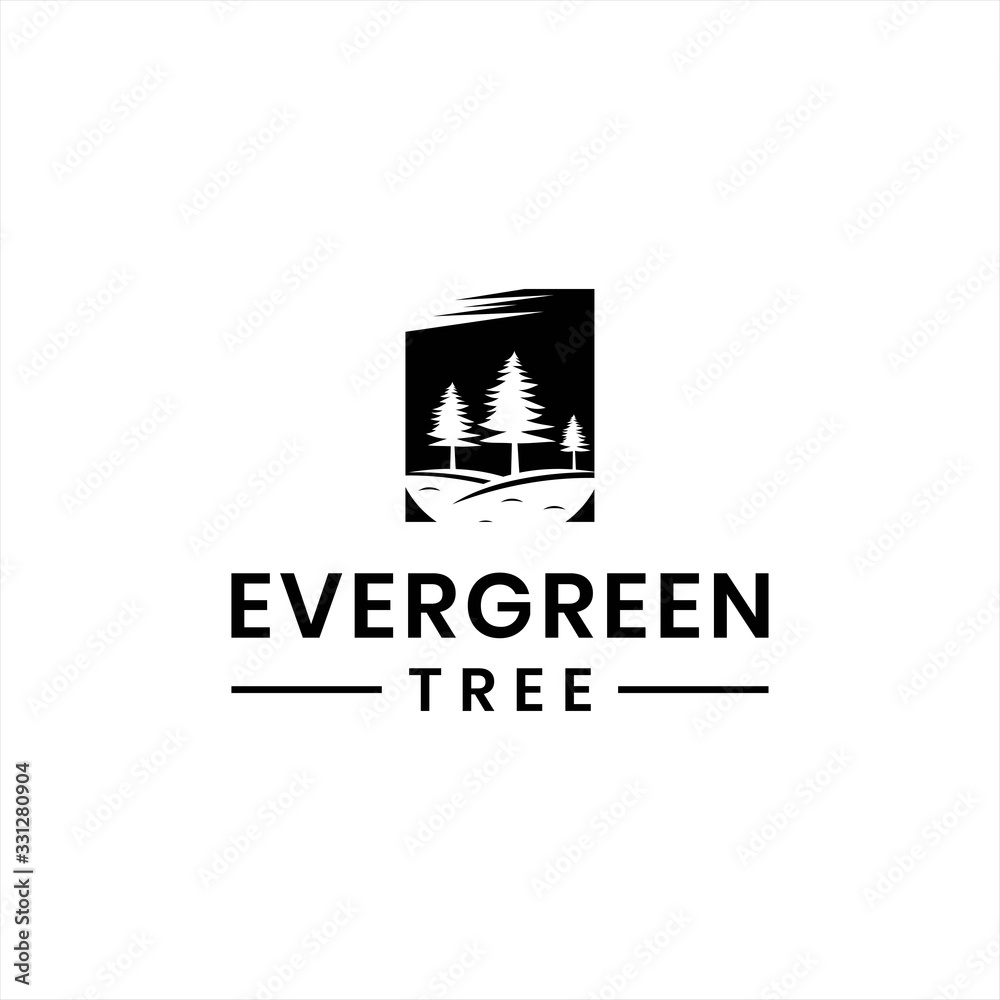 Obraz premium evergreen , tree , pine logo design