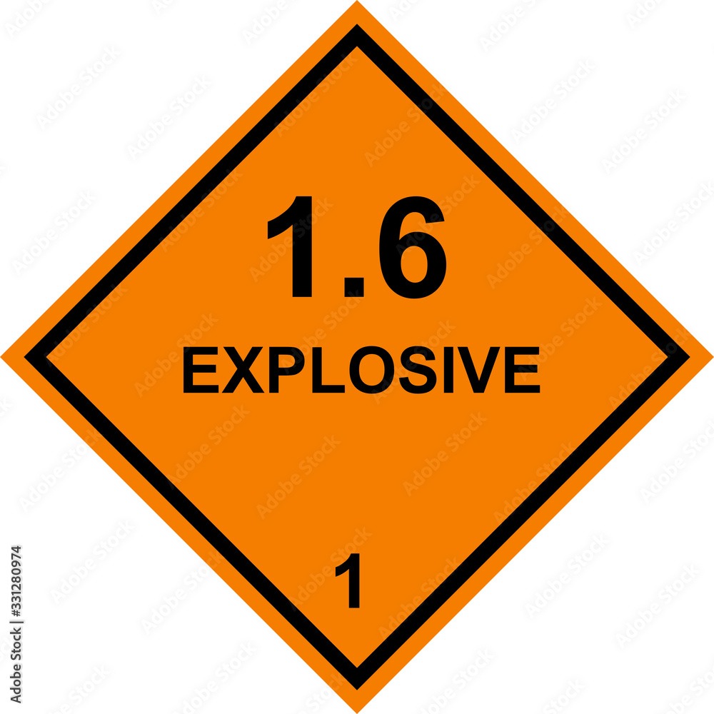 custom made wallpaper toronto digitalExplosive dangerous caution sign. Dangerous goods placards class 1. Black on orange background.