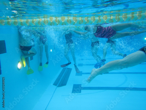 swimmers underwater