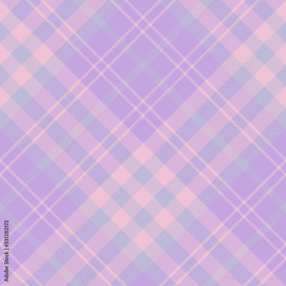 Seamless pattern in great pastel violet and light pink colors for plaid, fabric, textile, clothes, tablecloth and other things. Vector image. 2