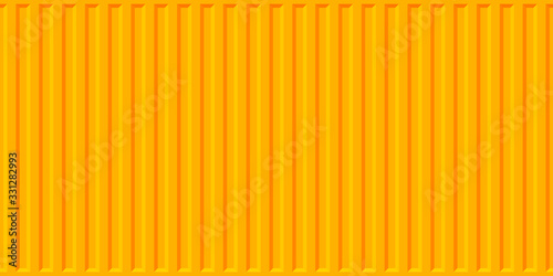 Yellow cargo container. Surface texture and background of sea container
