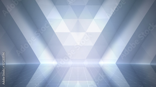 Simple Design Geometric Stage Theater business 3D illustration background.