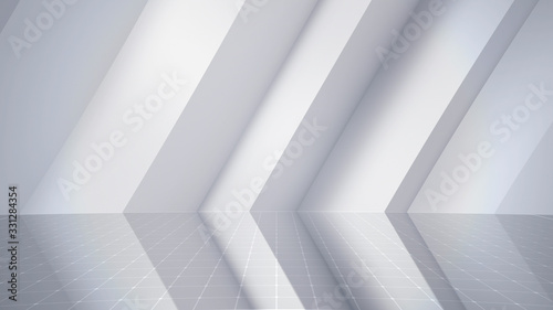 Simple Design Geometric Stage Theater business 3D illustration background.