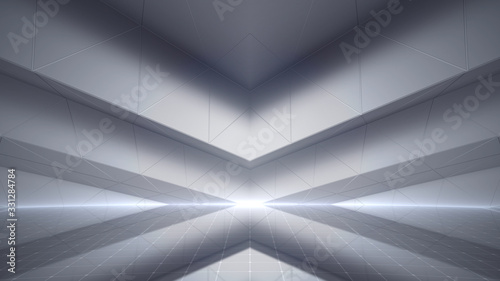 Simple Design Geometric Stage Theater business 3D illustration background.