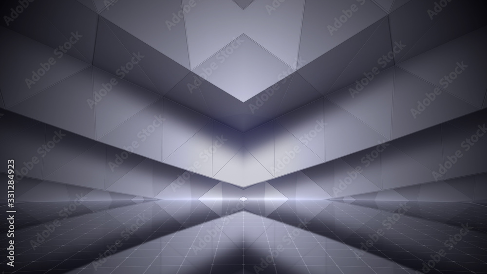 Obraz premium Simple Design Geometric Stage Theater business 3D illustration background.